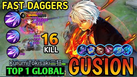 Fast Daggers Gusion With 6600 Matches Top 1 Global Gusion By