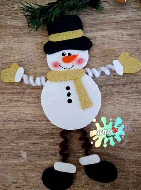 Mu Eco De Nieve En Cartulina Para Hacer Con Ni Os Christmas Props