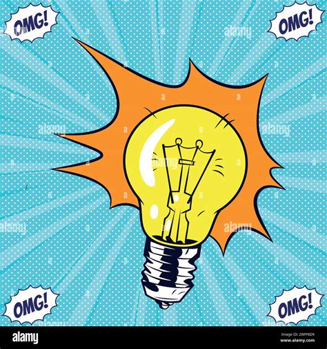 Lampe Idea Pop Art Style Vector Image Stock Vector Image Art Alamy