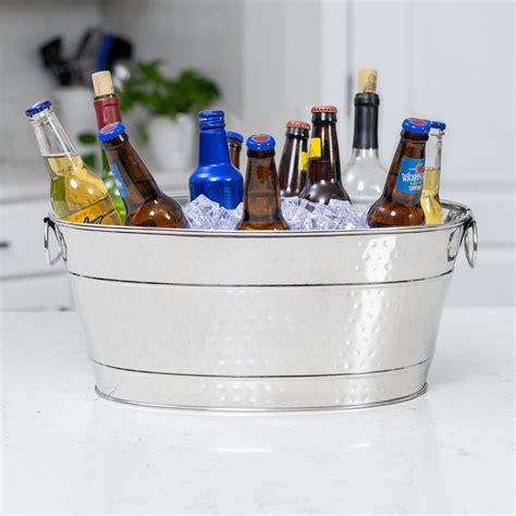 Brekx Colt Stainless Steel Beverage Tub Cooler With Handles 175l X