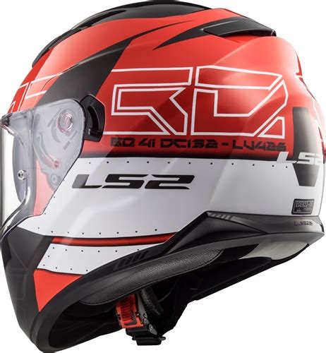 Capacete LS2 FF320 Stream Kub Preto Vermelho Viseira Solar