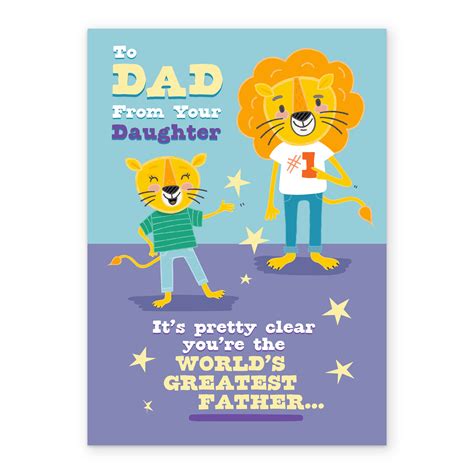 Personalised Worlds Greatest Dad From Your Daughter Fathers Day Card