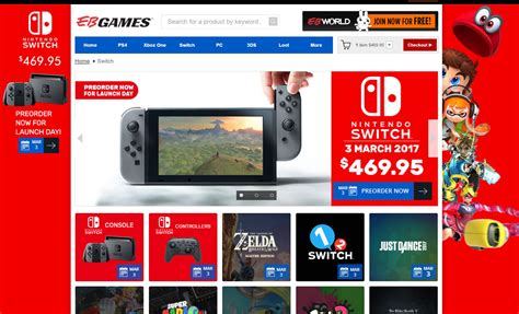 Pre-order the Nintendo Switch at EB Games for a mega A$469.95 - techAU