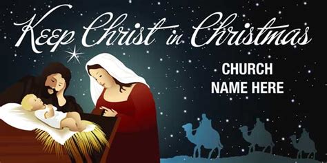 Keep Christ In Christmas Banner - Vinyl Christmas Banners 4 x 8 Foot