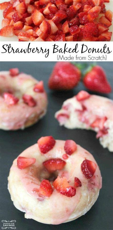 Strawberry Glazed Baked Donuts Recipe