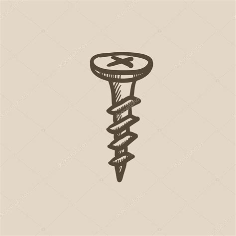 Screw Sketch Icon Stock Vector Image By VisualGeneration 115043916