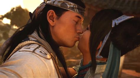 Mortal Kombat Kitana Kisses Liu Kang Scene Mk K Fps Ps