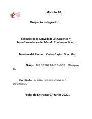 GAYTANGONZALEZ CARLOS M10S4PI docx Módulo 10 Proyecto Integrador