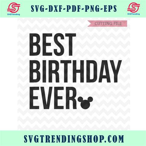 Best Birthday Ever Svg Disney Trip Svg Disney Svg Disney Goals Svg