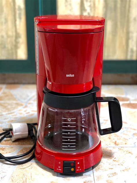 Red Braun Coffee Maker Type Tv Home Appliances Kitchen