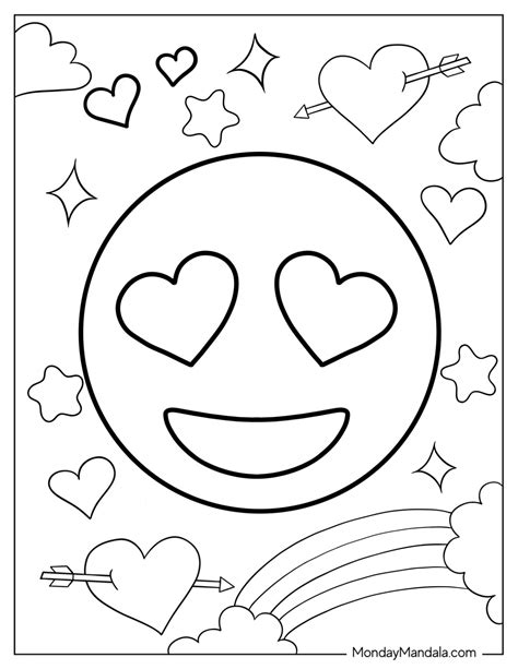 20 Emoji Coloring Pages (Free PDF Printables)