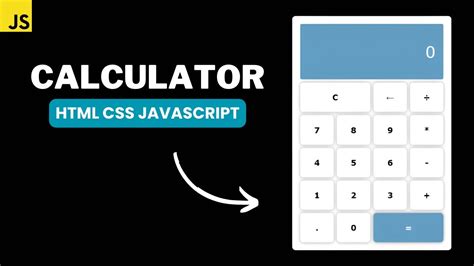 How To Make A Calculator Using Html Css Javascript Youtube