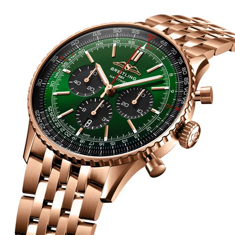 Navitimer B Chronograph K Red Gold Green Rb L R