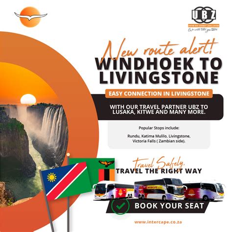 Intercape On Twitter WINDHOEK TO LIVINGSTONE Starting 6 April 2023