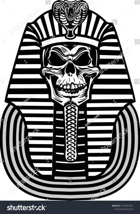 Pharaoh Skull Tattoo Stock Illustration 1073597201 | Shutterstock