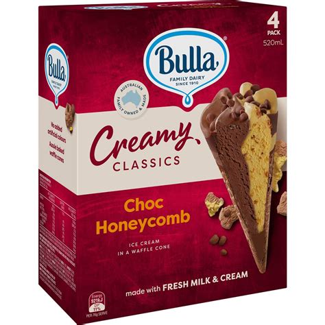 Bulla Creamy Classics Cones Choc Honeycomb Pack Is Not Halal Halal