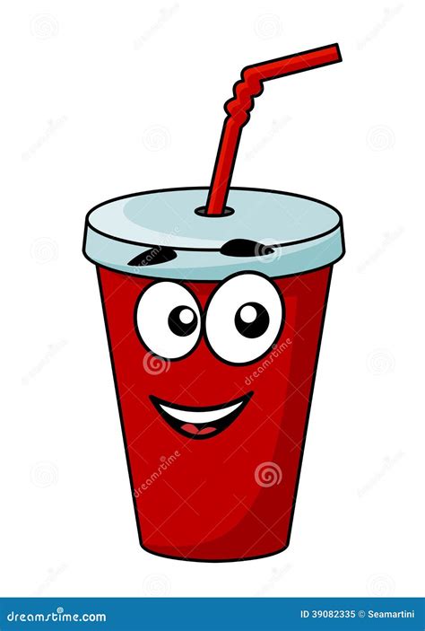 Cartoon Takeaway Soda Drink Stock Vector - Image: 39082335