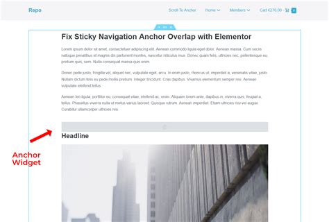 Fix Sticky Header Overlaps Anchor In Elementor Page Builder Framework