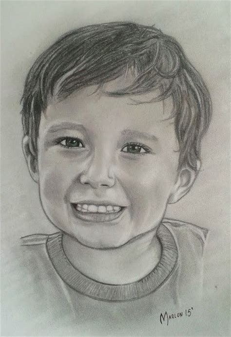 Retrato de Niño a lápiz por marlongonzarts Dibujando