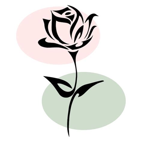 Rose Silhouette Clip Art Bundle Clip Art Library