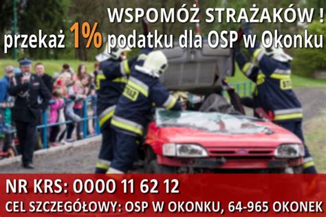 Przekaż 1 podatku dla OSP Okonek Ochotnicza Straż Pożarna w Okonku