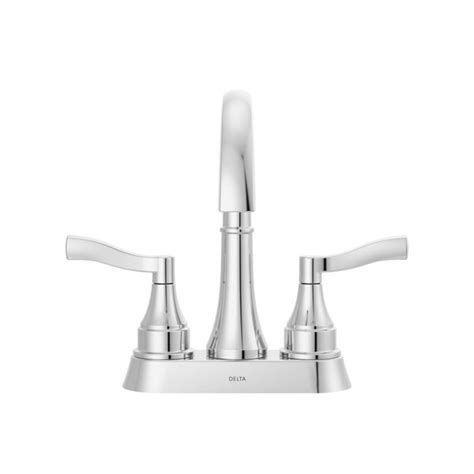 Two Handle Centerset Bathroom Faucet In Chrome 25822lf Delta Faucet