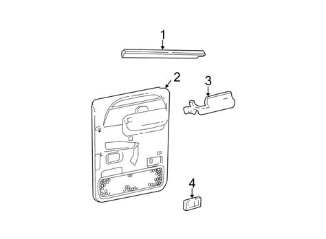 Ford F 250 Super Duty Door Interior Trim Panel Rear Crew Cab Manual