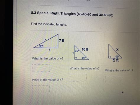 Answered 83 Special Right Triangles 45 45 90 Bartleby