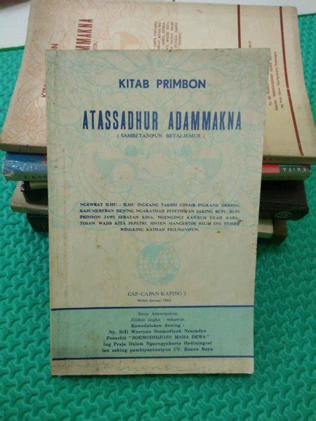 Jual KITAB PRIMBON ATASSADHUR ADAMMAKNA Di Lapak Desa Seni Bukalapak