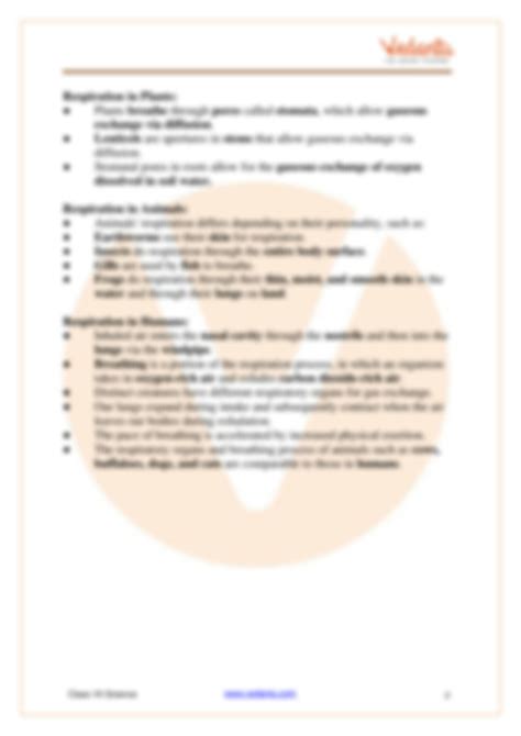 Solution Respiration In Organisms Class 7 Notes Cbse Science Chapter