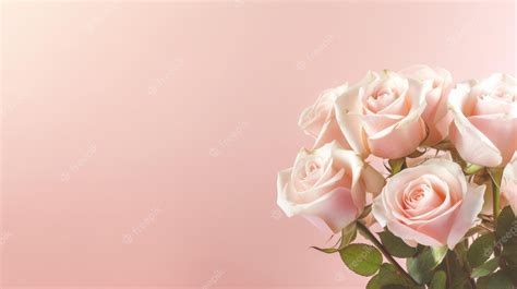 Premium Photo | A bouquet of pink roses on a pink background