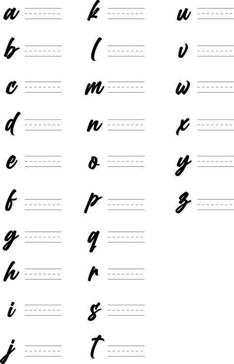 Calligraphy Printable Sheets