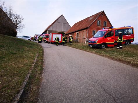 Brand Landwirtschaftliches Anwesen 18 03 2022 FFW Breitenau Ungetsheim