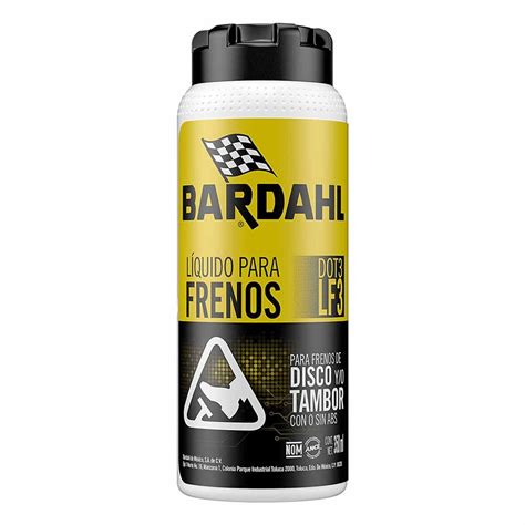 Liquido Para Frenos Disco Y Tambor Dot 3 350 Ml Bardahl