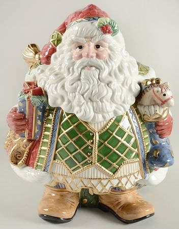 St Nick Figural Cookie Jar Lid By Fitz Floyd Replacements Ltd