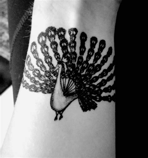 Peacock Bird Temporary Tattoo Set of Two Hand Drawn Unique Designs From ...