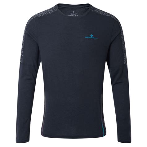 Ronhill Life Nightrunner Long Sleeve Men S Running Tee Deep Navy