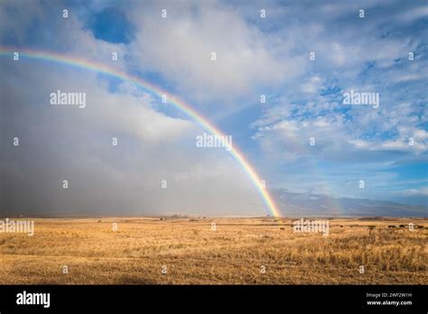 Hawaii Maui Rainbow Stock Photo Alamy