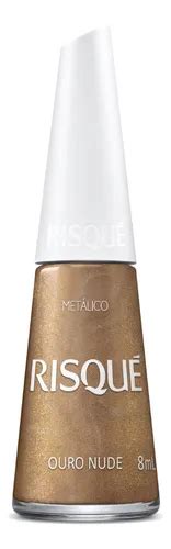 Esmalte de uñas cor Risqué Metálico Essencial de 8mL de 1 unidades color Ouro nude