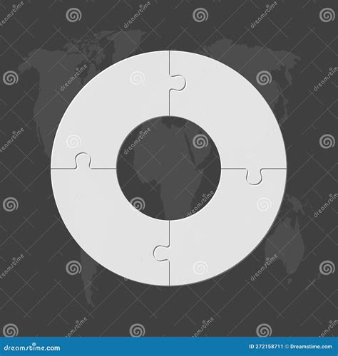 Diagrama Infográfico Para Quebra-cabeça De Círculo De 4 Etapas