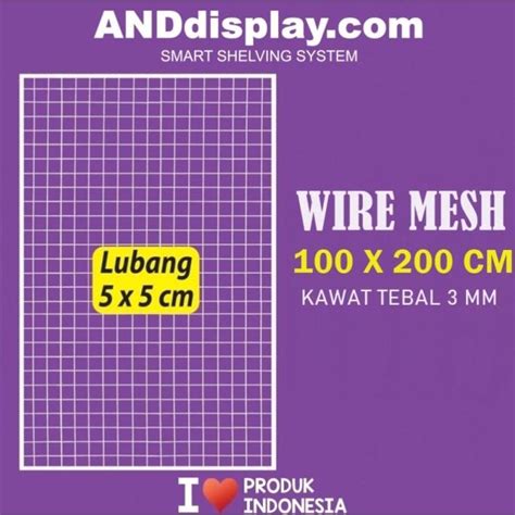 Jual Wire Grid Mesh X Cm Kawat Jaring Kotak Ram Dinding