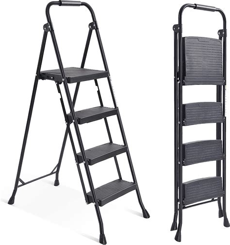 Kingrack Step Ladder With Widen Treads Light Step Stools With Non