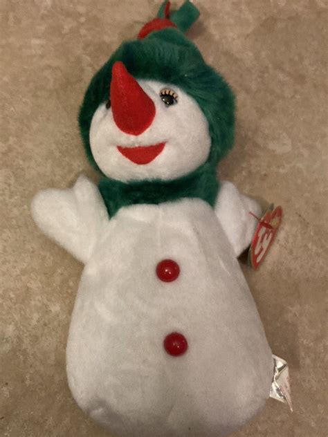 Snowgirl Ty Beanie Baby 2000 Christmas Stocking Stuffer Pe Pellets W