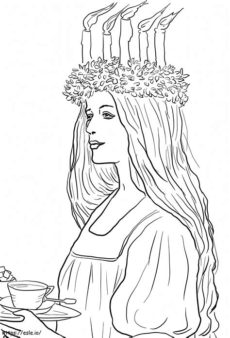 St. Lucia In Sweden coloring page