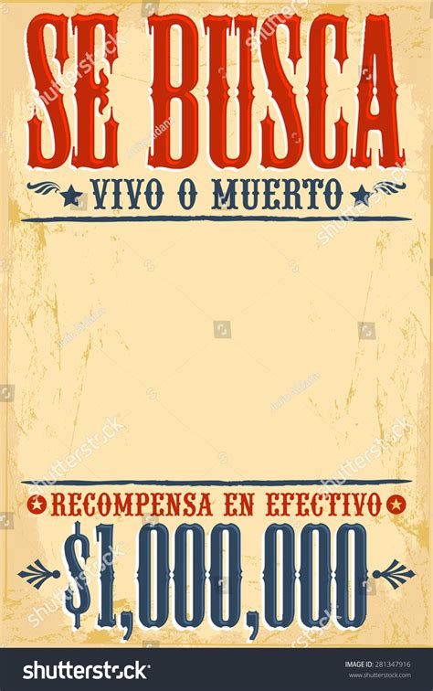 Se Busca Vivo O Muerto Wanted Vector De Stock Libre De Regalías