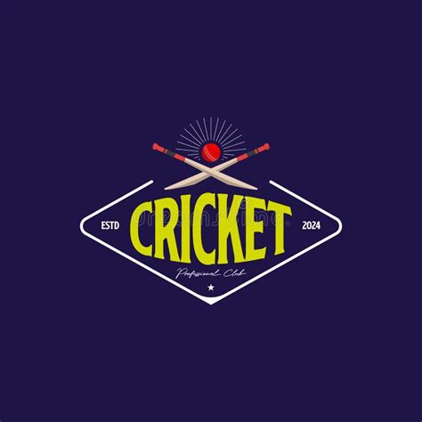 Simple Emblem If Cricket Logo Design Graphic Template Element