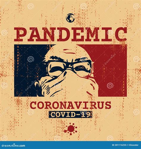 Coronavirus Covid 19 Coronavirus Quarantine Vector Vintage Poster Of