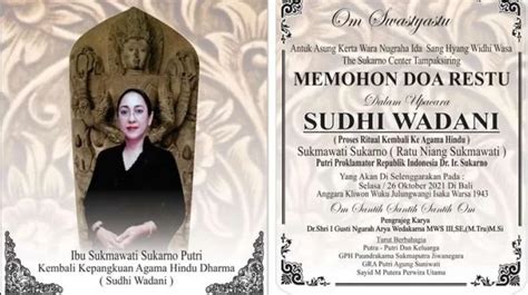 Ulang Tahun Ke 70 Sukmawati Soekarnoputri Pindah Agama Hindu