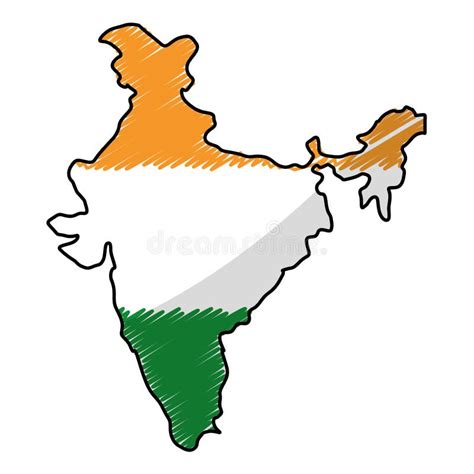 India Map Silhouette Stock Vector Illustration Of Design