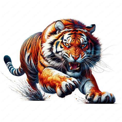 Angry Tiger Clipart Fierce Tiger Clipart Bundle 10 High-quality Designs ...